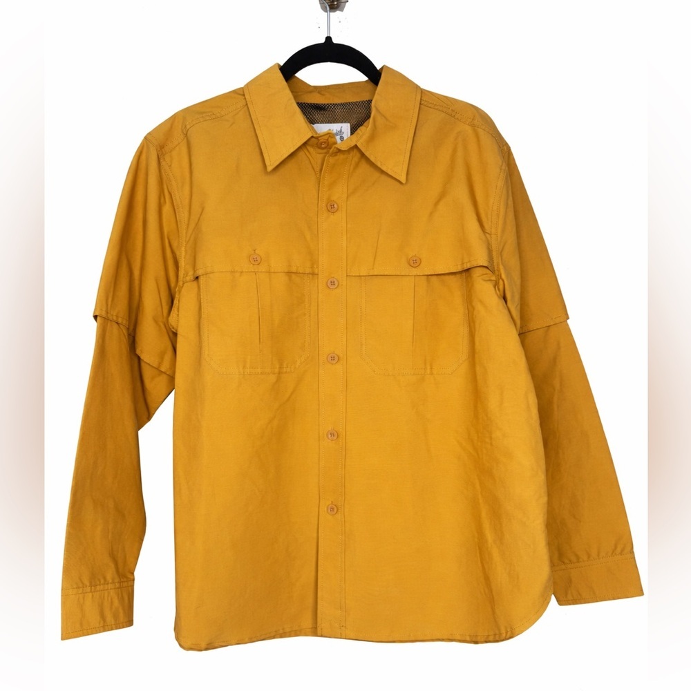 Woolrich fishing Men's Mustard Shirt